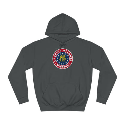 Georgia Atlanta Mission State Flag Logo (White Border) College Hoodie