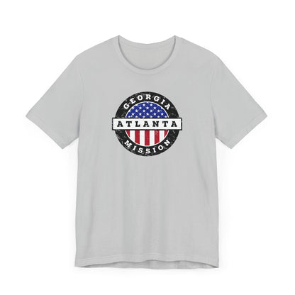 Georgia Atlanta Mission Vintage Circular USA Flag T-Shirt - Latter-Day Saint LDS Missionary Gift - Book of Mormon