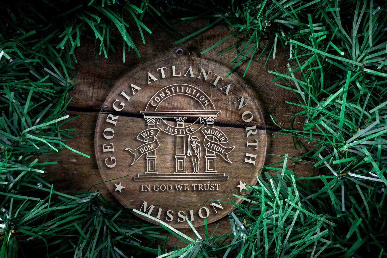 Georgia Atlanta North Mission Christmas Ornament - Latter-Day Saint LDS Missionary Gift - Book of Mormon