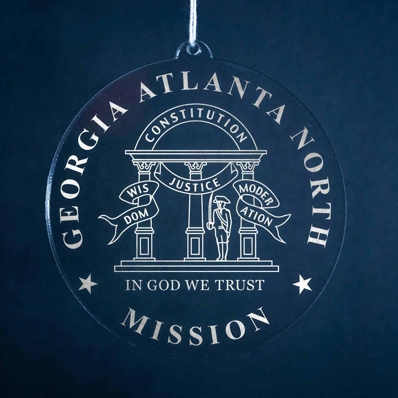 Georgia Atlanta North Mission Christmas Ornament - Latter-Day Saint LDS Missionary Gift - Book of Mormon