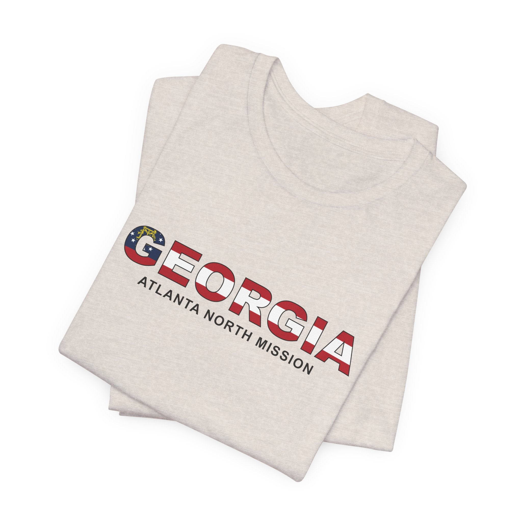 Georgia Atlanta North Mission Flag Title T-shirt - Latter-Day Saint LDS Missionary Gift - Book of Mormon