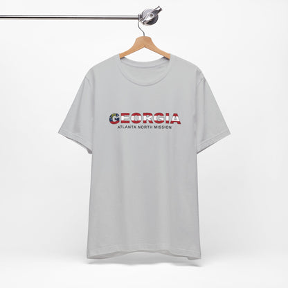 Georgia Atlanta North Mission Flag Title T-shirt - Latter-Day Saint LDS Missionary Gift - Book of Mormon