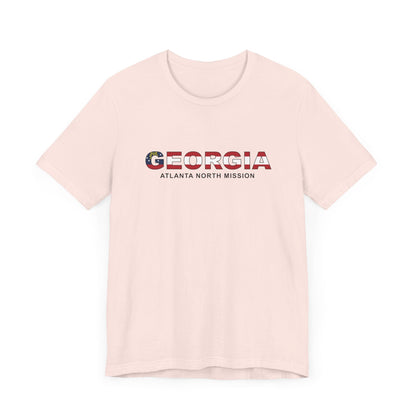 Georgia Atlanta North Mission Flag Title T-shirt - Latter-Day Saint LDS Missionary Gift - Book of Mormon