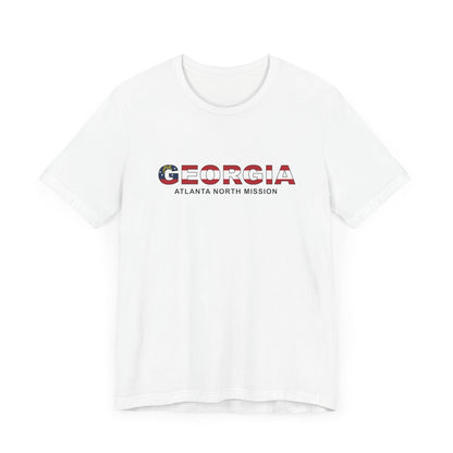 Georgia Atlanta North Mission Flag Title T-shirt - Latter-Day Saint LDS Missionary Gift - Book of Mormon