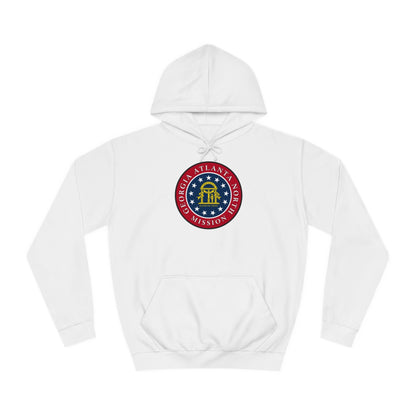 Georgia Atlanta North Mission State Flag Logo (Black Border) College Hoodie