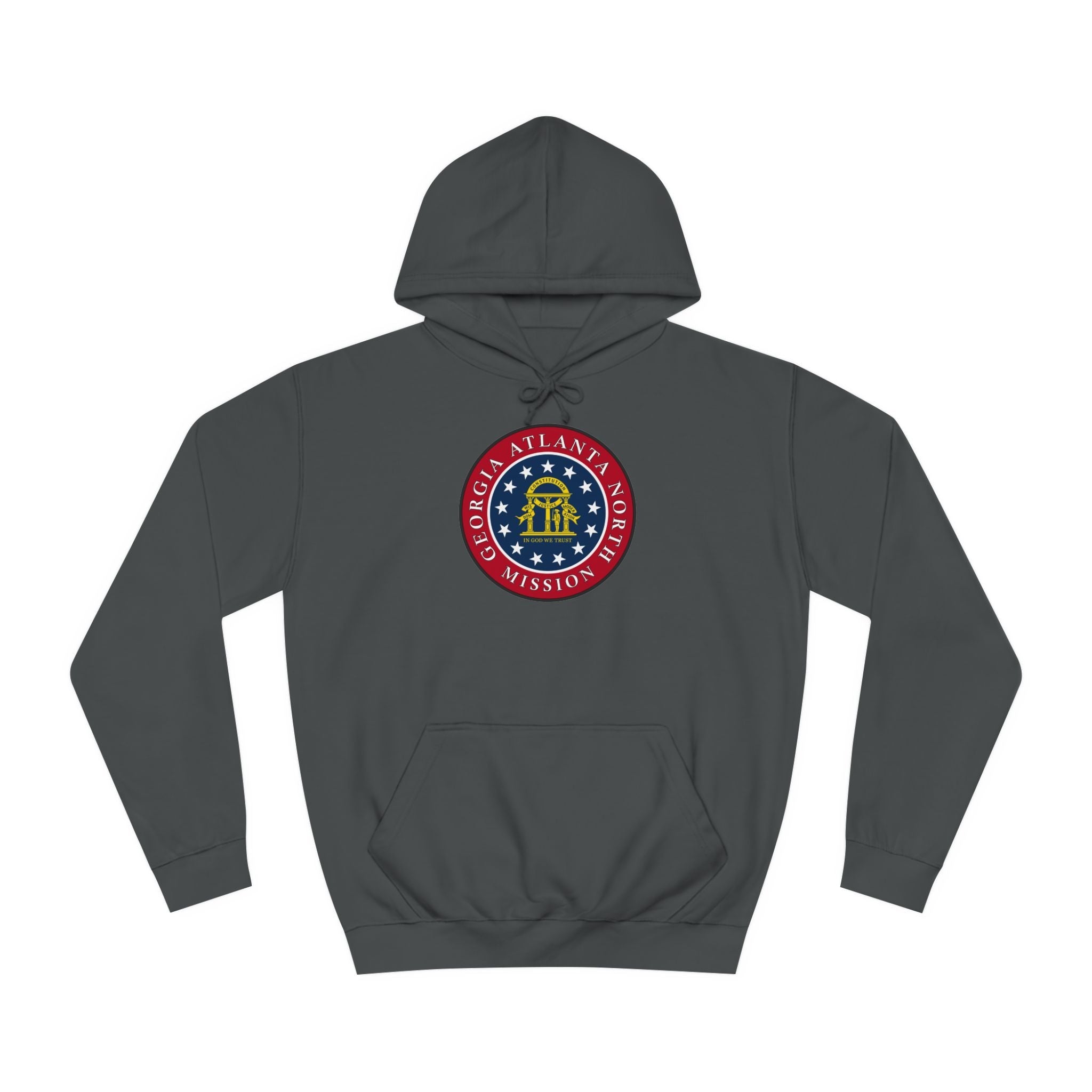 Georgia Atlanta North Mission State Flag Logo (Black Border) College Hoodie