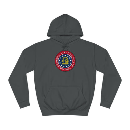 Georgia Atlanta North Mission State Flag Logo (Black Border) College Hoodie