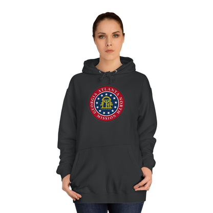 Georgia Atlanta North Mission State Flag Logo (Black Border) College Hoodie