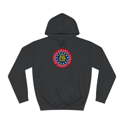 Georgia Atlanta North Mission State Flag Logo (Black Border) College Hoodie