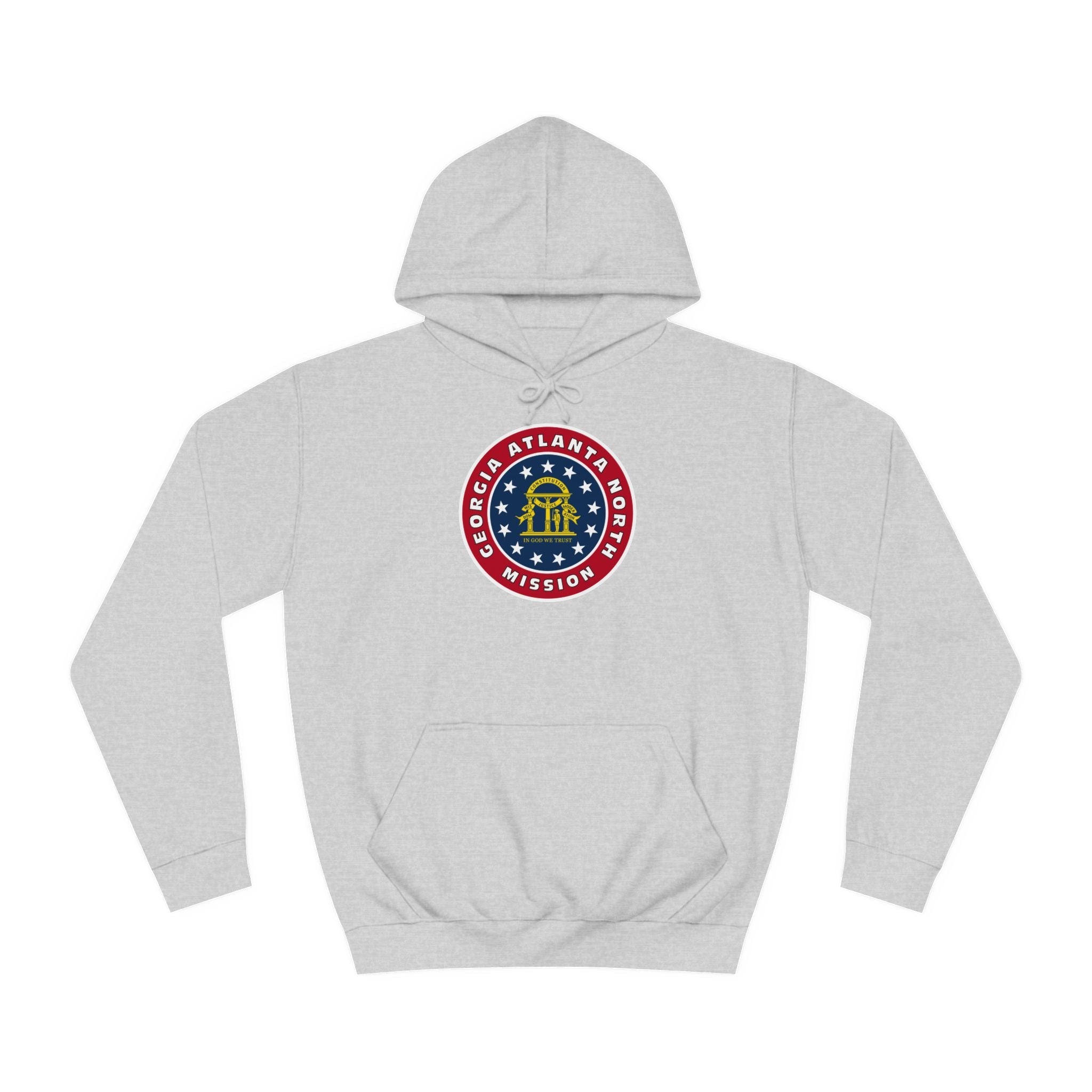 Georgia Atlanta North Mission State Flag Logo (White Border) College Hoodie