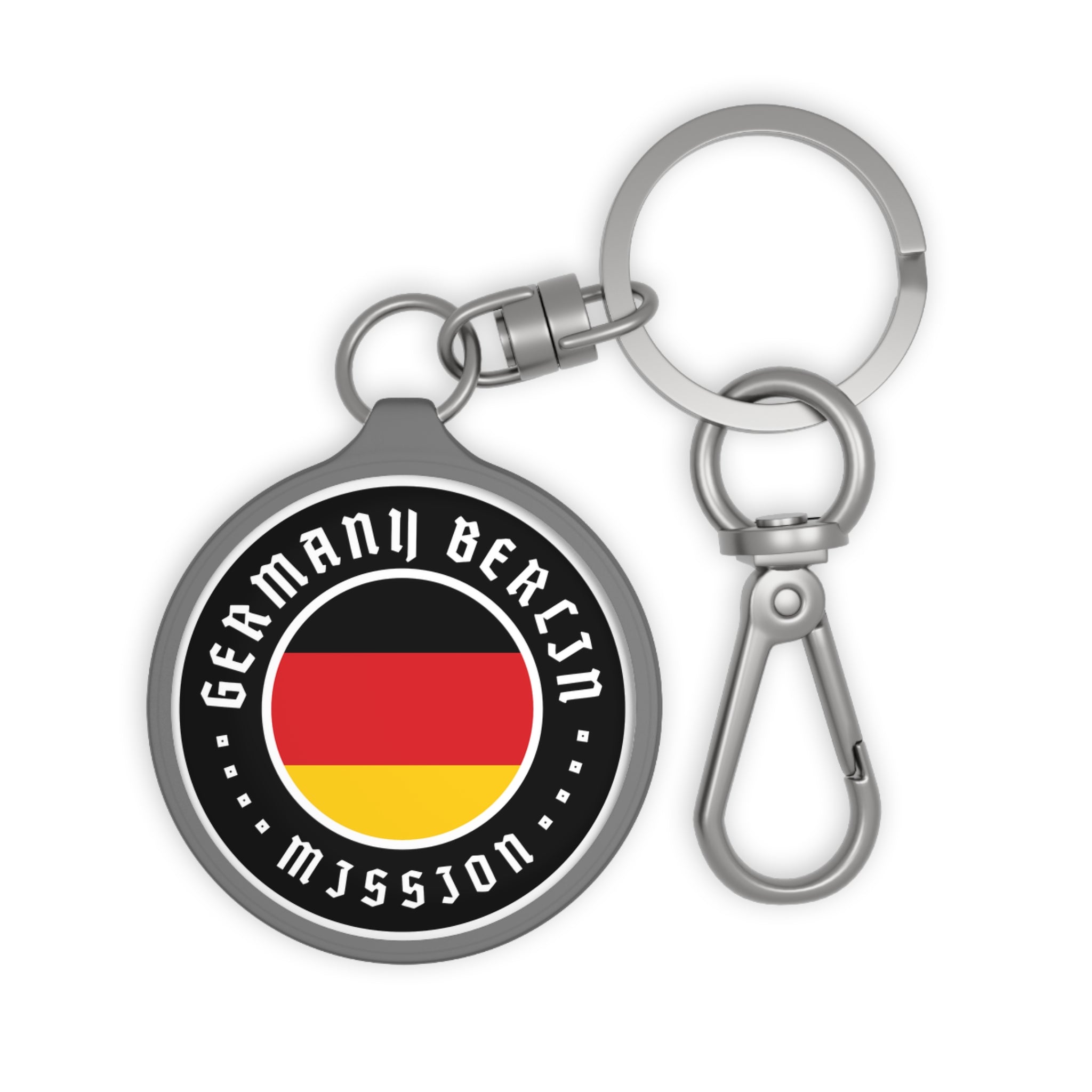 Germany Berlin Mission Circle Flag Key Tag - Latter-Day Saint LDS Missionary Gift - Book of Mormon