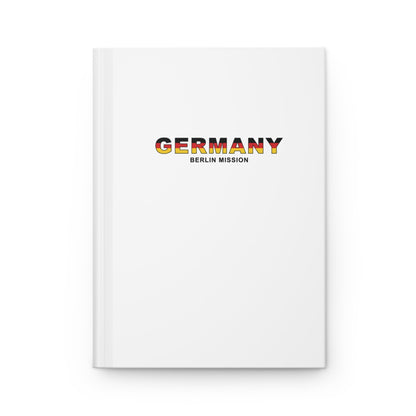 Germany Berlin Mission Flag Title White Hardcover Journal Matte - Latter-Day Saint LDS Missionary Gift - Book of Mormon