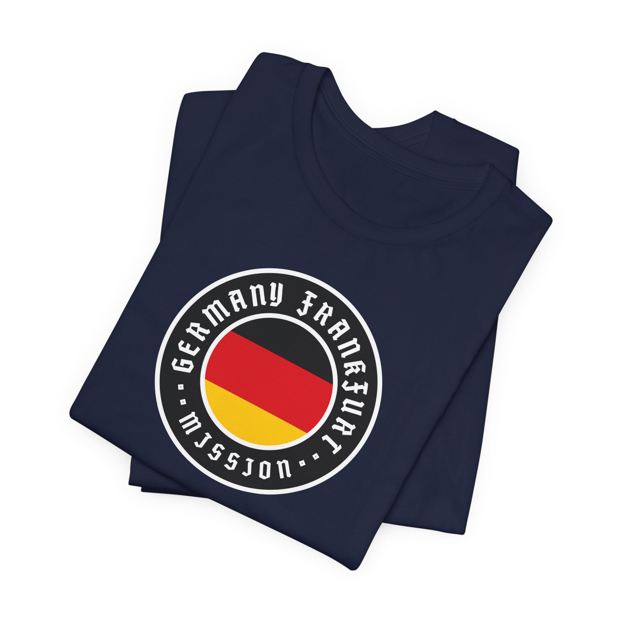 Germany Frankfurt Mission Flag Logo (Black Border) T-shirt - Latter-Day Saint LDS Missionary Gift - Book of Mormon