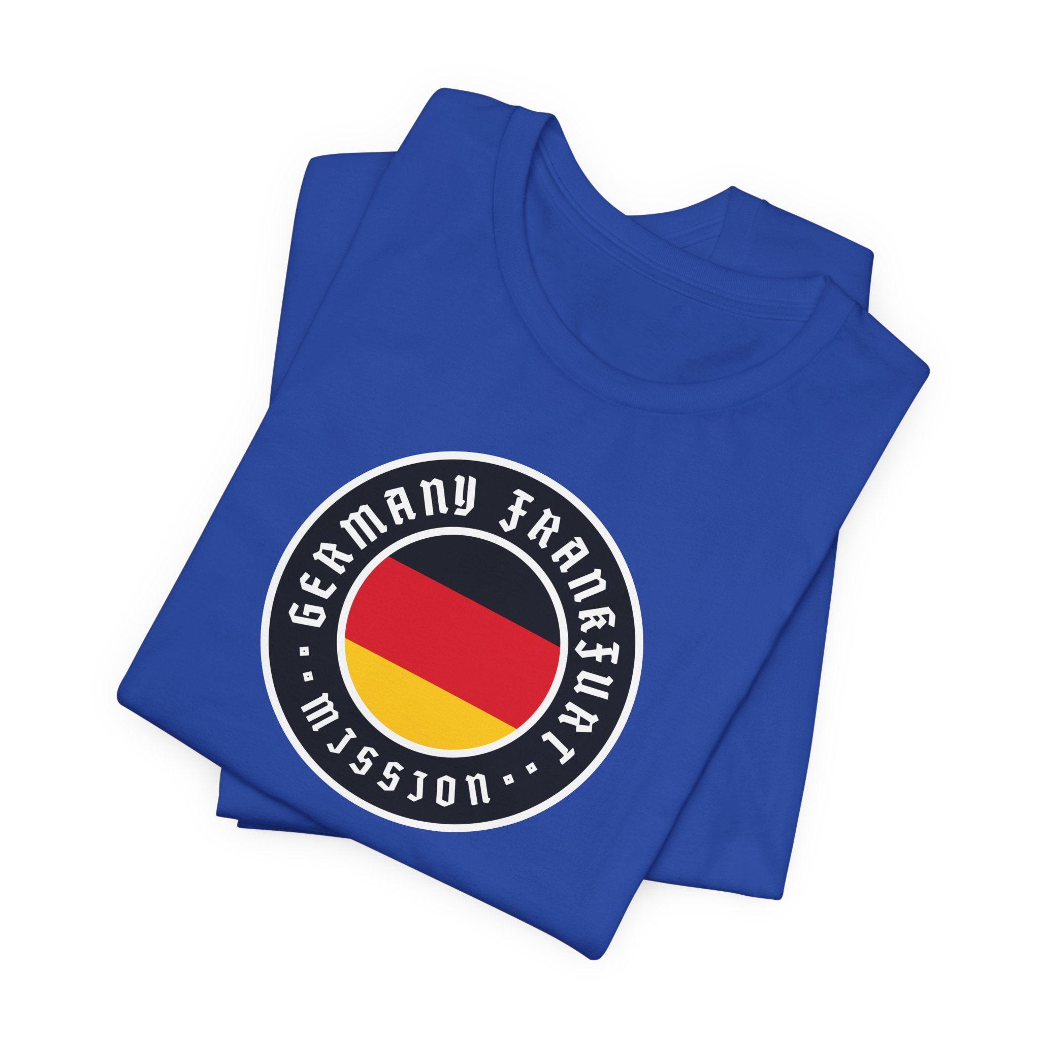 Germany Frankfurt Mission Flag Logo (Black Border) T-shirt - Latter-Day Saint LDS Missionary Gift - Book of Mormon