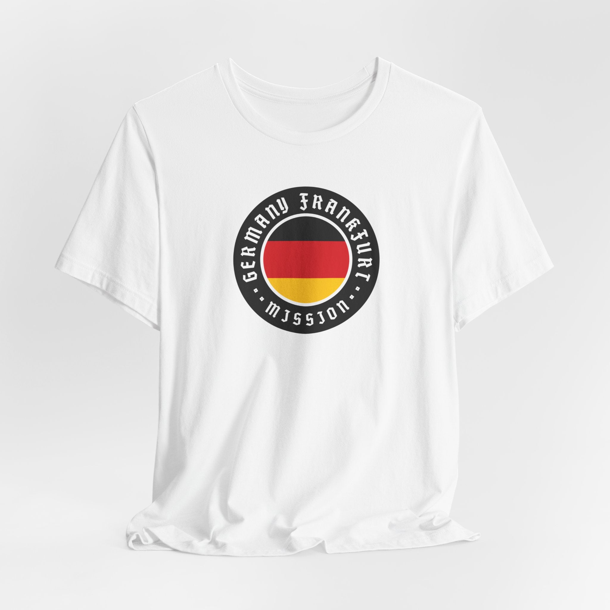 Germany Frankfurt Mission Flag Logo (Black Border) T-shirt - Latter-Day Saint LDS Missionary Gift - Book of Mormon