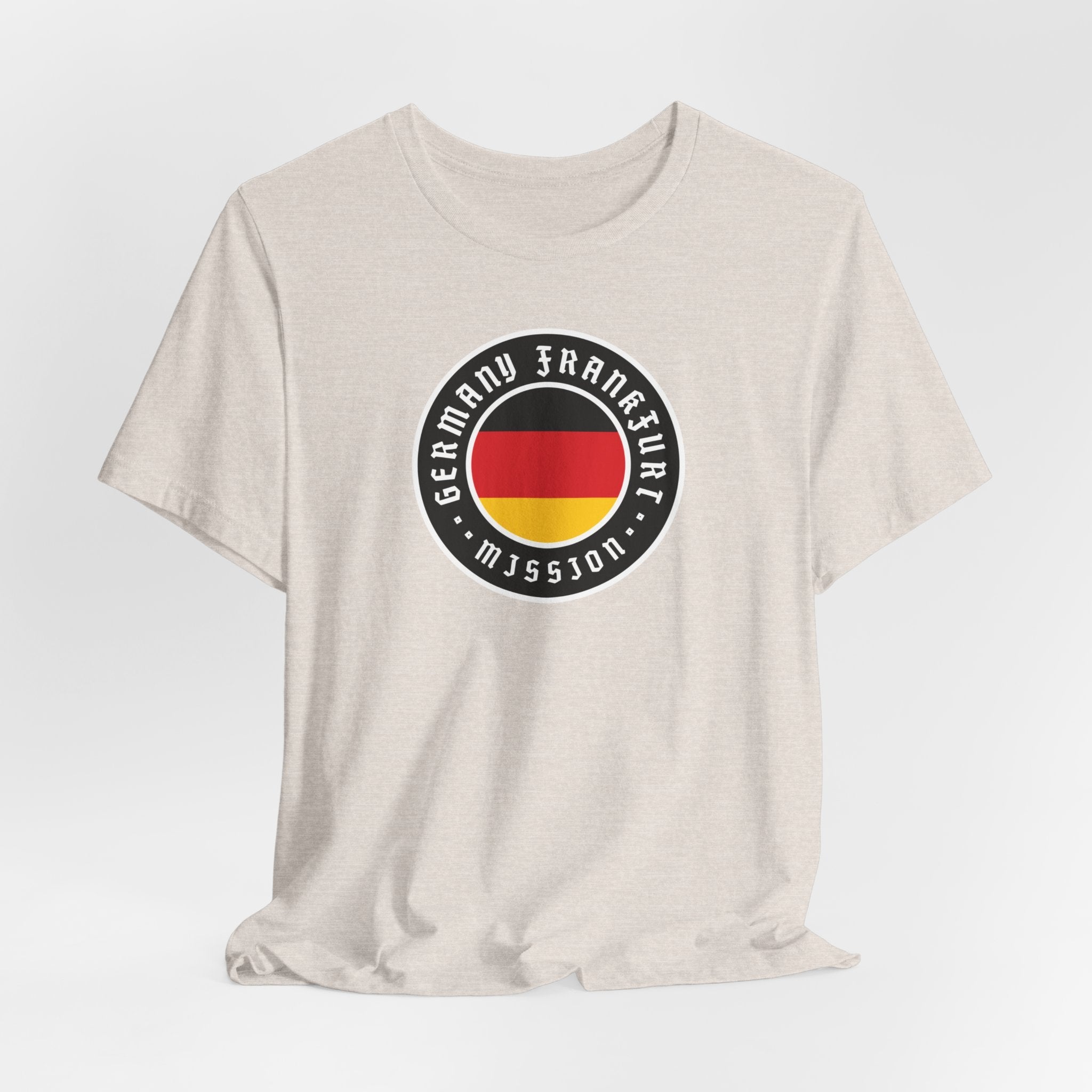 Germany Frankfurt Mission Flag Logo (Black Border) T-shirt - Latter-Day Saint LDS Missionary Gift - Book of Mormon