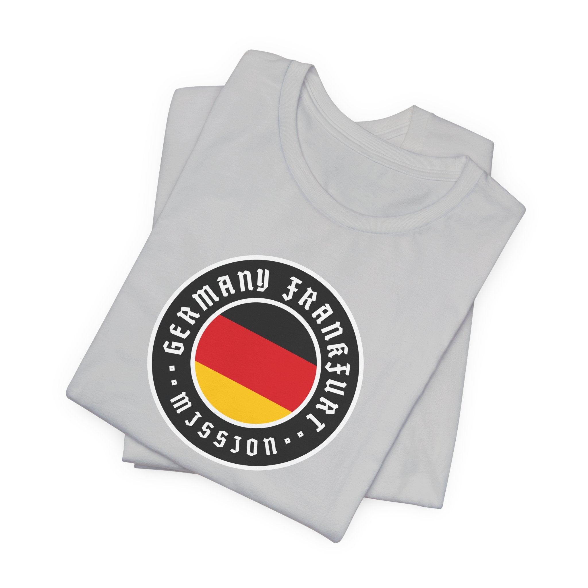 Germany Frankfurt Mission Flag Logo (Black Border) T-shirt - Latter-Day Saint LDS Missionary Gift - Book of Mormon