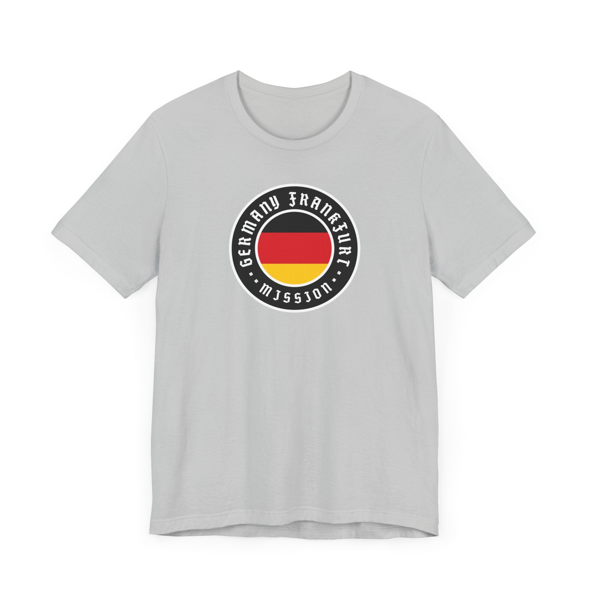 Germany Frankfurt Mission Flag Logo (Black Border) T-shirt - Latter-Day Saint LDS Missionary Gift - Book of Mormon