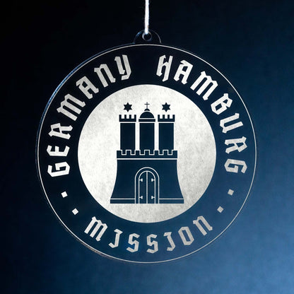 Germany Hamburg Mission Christmas Ornament - Latter-Day Saint LDS Missionary Gift - Book of Mormon