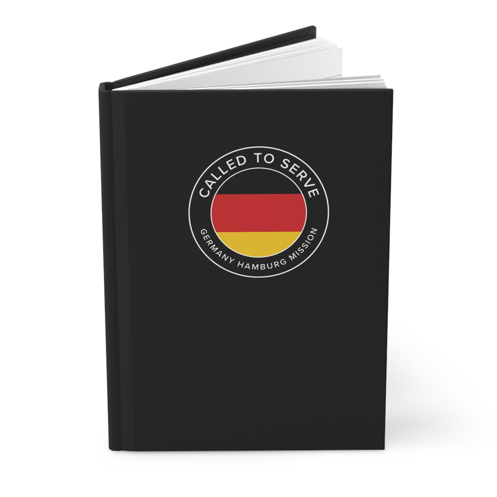 Germany Hamburg Mission Circle Flag Called to Serve Black Hardcover Journal Matte - Latter-Day Saint LDS Missionary Gift - Book of Mormon