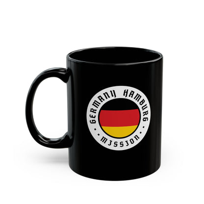 Germany Hamburg Mission Circular Flag Black Ceramic Mug - Latter-Day Saint LDS Missionary Gift - Book of Mormon