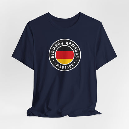 Germany Hamburg Mission Flag Logo (Black Border) T-shirt - Latter-Day Saint LDS Missionary Gift - Book of Mormon