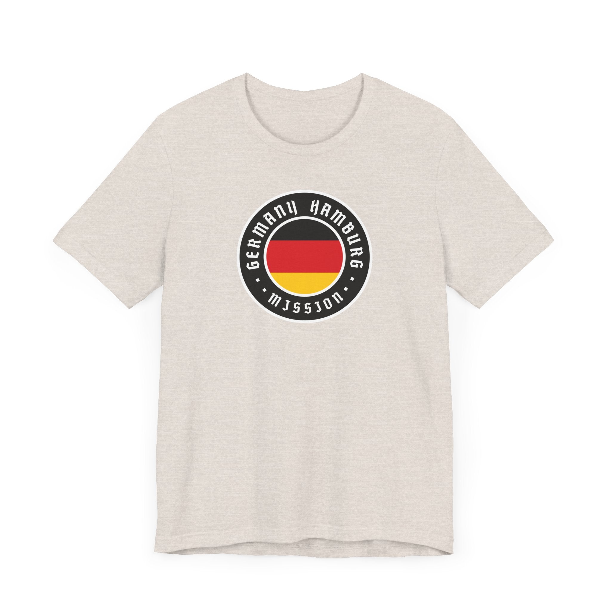 Germany Hamburg Mission Flag Logo (Black Border) T-shirt - Latter-Day Saint LDS Missionary Gift - Book of Mormon