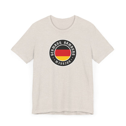 Germany Hamburg Mission Flag Logo (Black Border) T-shirt - Latter-Day Saint LDS Missionary Gift - Book of Mormon