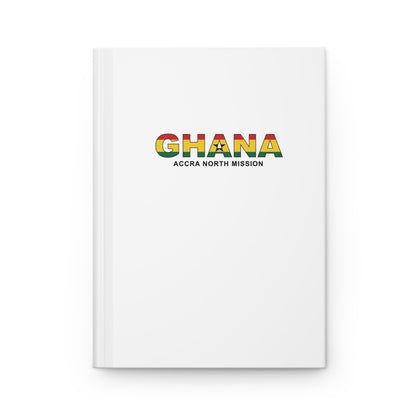 Ghana Accra North Mission Flag Title White Hardcover Journal Matte - Latter-Day Saint LDS Missionary Gift - Book of Mormon