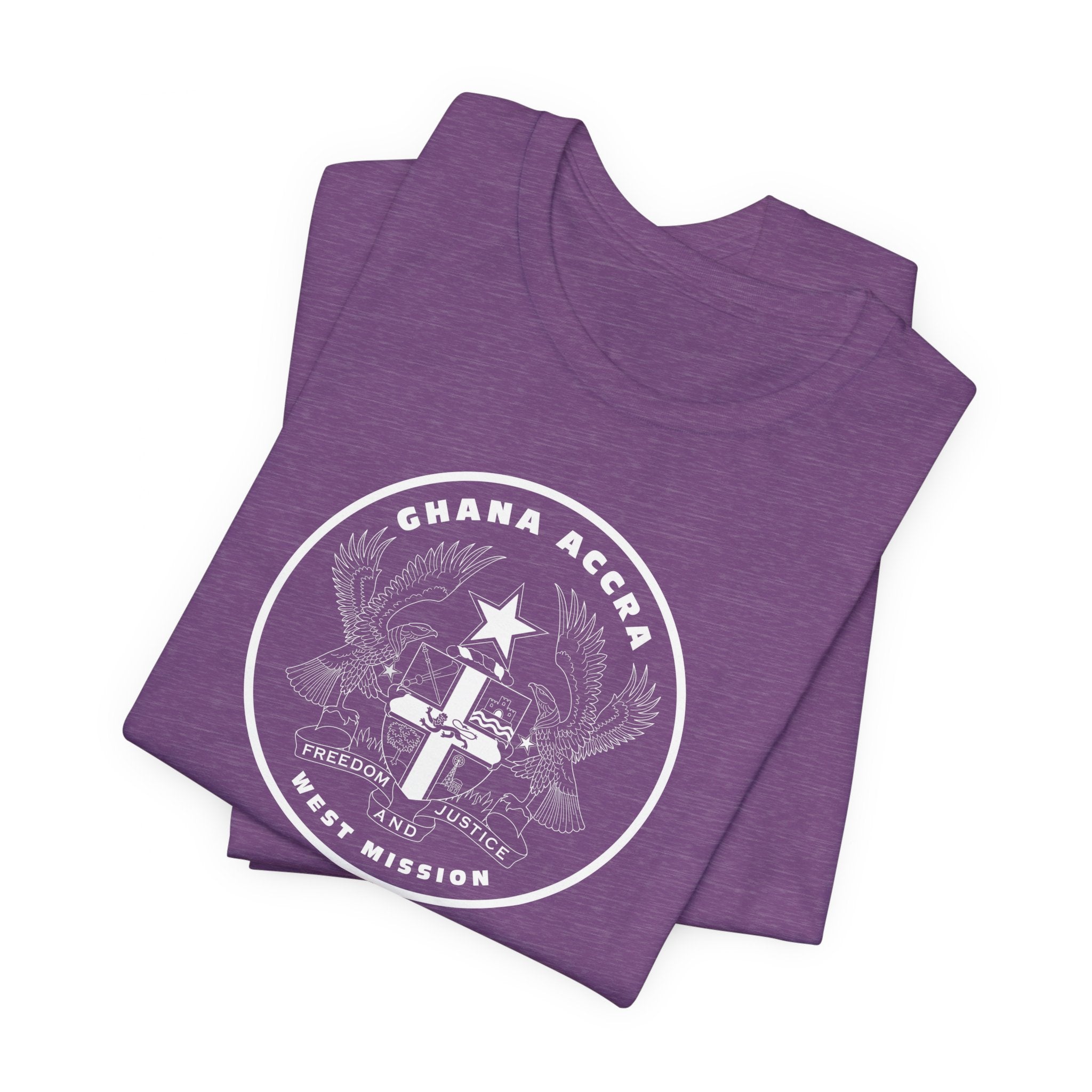 Ghana Accra West Mission Circular Monochrome Logo T-Shirt - Latter-Day Saint LDS Missionary Gift - Book of Mormon