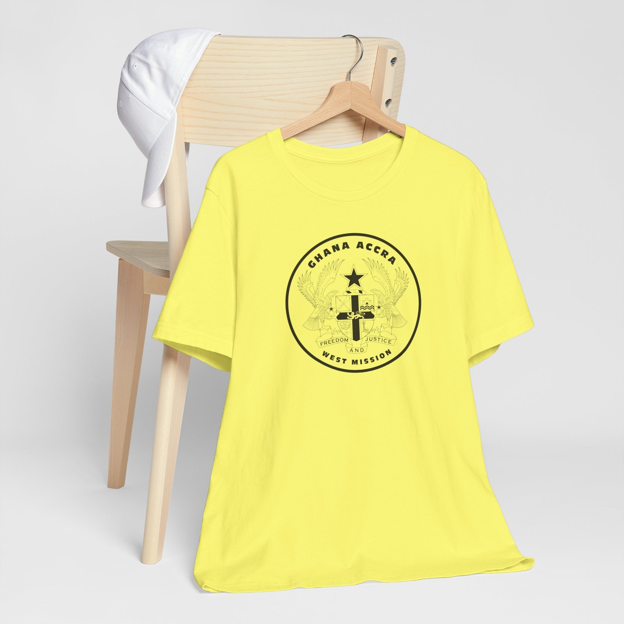 Ghana Accra West Mission Circular Monochrome Logo T-Shirt - Latter-Day Saint LDS Missionary Gift - Book of Mormon