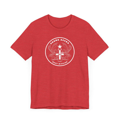 Ghana Accra West Mission Circular Monochrome Logo T-Shirt - Latter-Day Saint LDS Missionary Gift - Book of Mormon