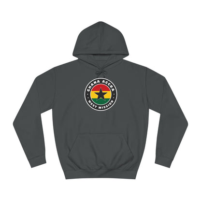 Ghana Accra West Mission Flag Logo (Black Border) College Hoodie - Latter-Day Saint LDS Missionary Gift - Book of Mormon