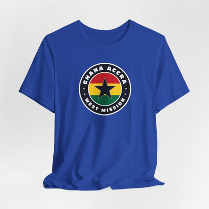 Ghana Accra West Mission Flag Logo (Black Border) T-shirt - Latter-Day Saint LDS Missionary Gift - Book of Mormon