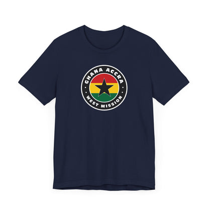 Ghana Accra West Mission Flag Logo (Black Border) T-shirt - Latter-Day Saint LDS Missionary Gift - Book of Mormon