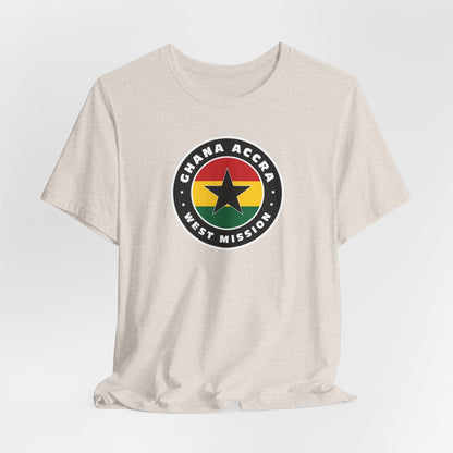 Ghana Accra West Mission Flag Logo (Black Border) T-shirt - Latter-Day Saint LDS Missionary Gift - Book of Mormon