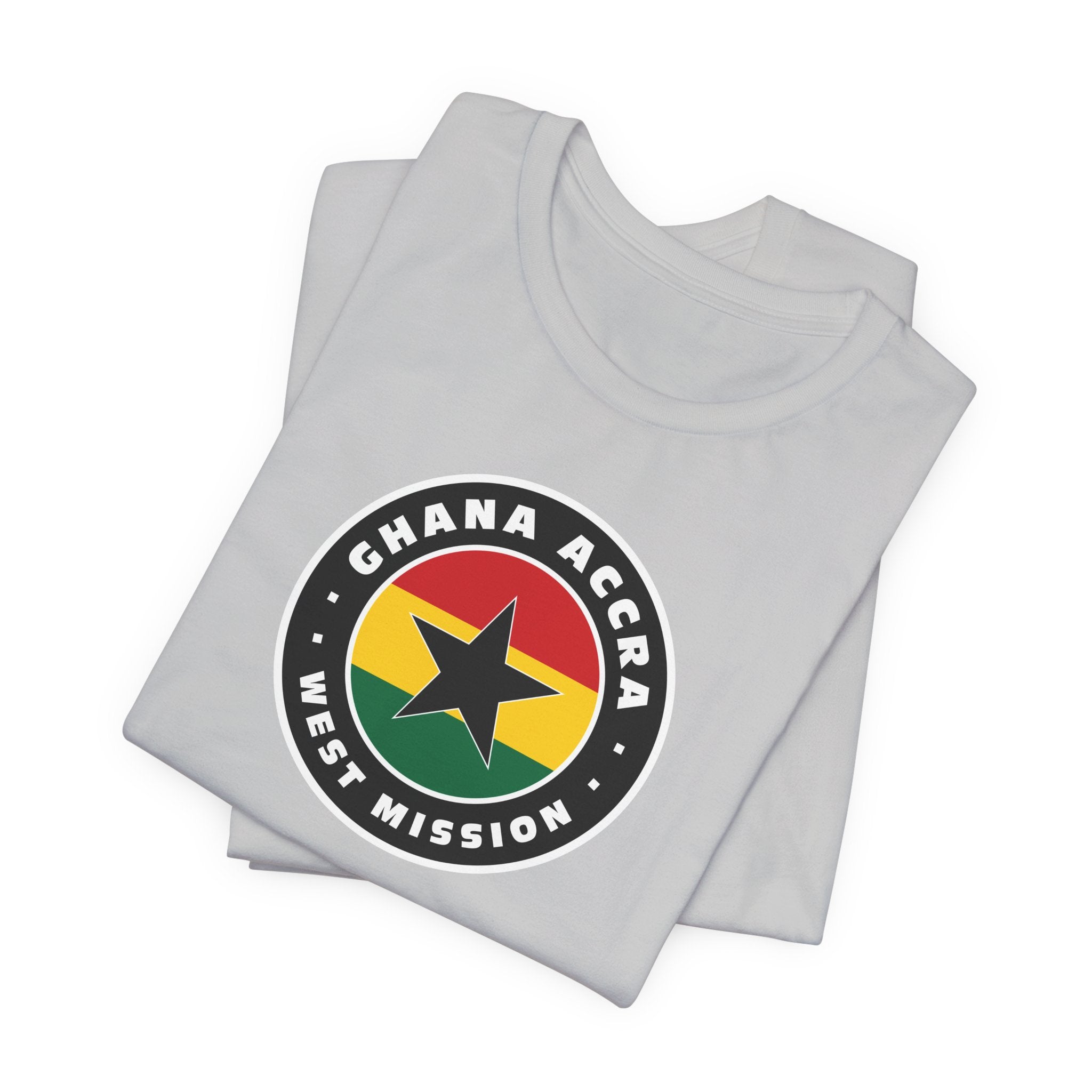 Ghana Accra West Mission Flag Logo (Black Border) T-shirt - Latter-Day Saint LDS Missionary Gift - Book of Mormon