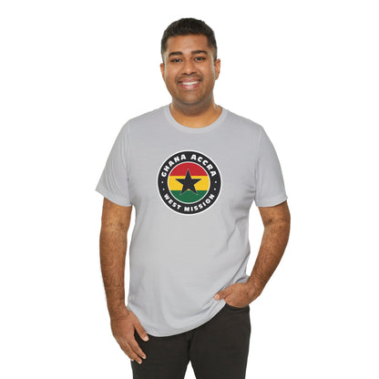 Ghana Accra West Mission Flag Logo (Black Border) T-shirt - Latter-Day Saint LDS Missionary Gift - Book of Mormon