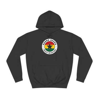 Ghana Accra West Mission Flag Logo (White Border) College Hoodie - Latter-Day Saint LDS Missionary Gift - Book of Mormon