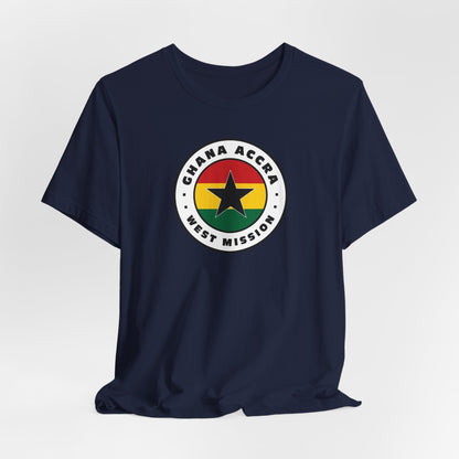 Ghana Accra West Mission Flag Logo (White Border) T-shirt - Latter-Day Saint LDS Missionary Gift - Book of Mormon