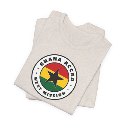 Ghana Accra West Mission Flag Logo (White Border) T-shirt - Latter-Day Saint LDS Missionary Gift - Book of Mormon