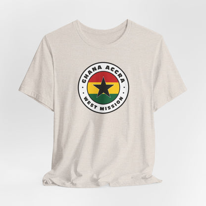 Ghana Accra West Mission Flag Logo (White Border) T-shirt - Latter-Day Saint LDS Missionary Gift - Book of Mormon