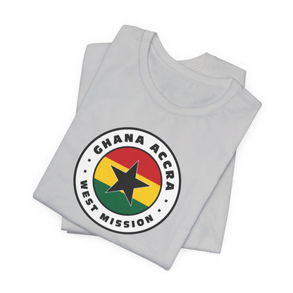 Ghana Accra West Mission Flag Logo (White Border) T-shirt - Latter-Day Saint LDS Missionary Gift - Book of Mormon