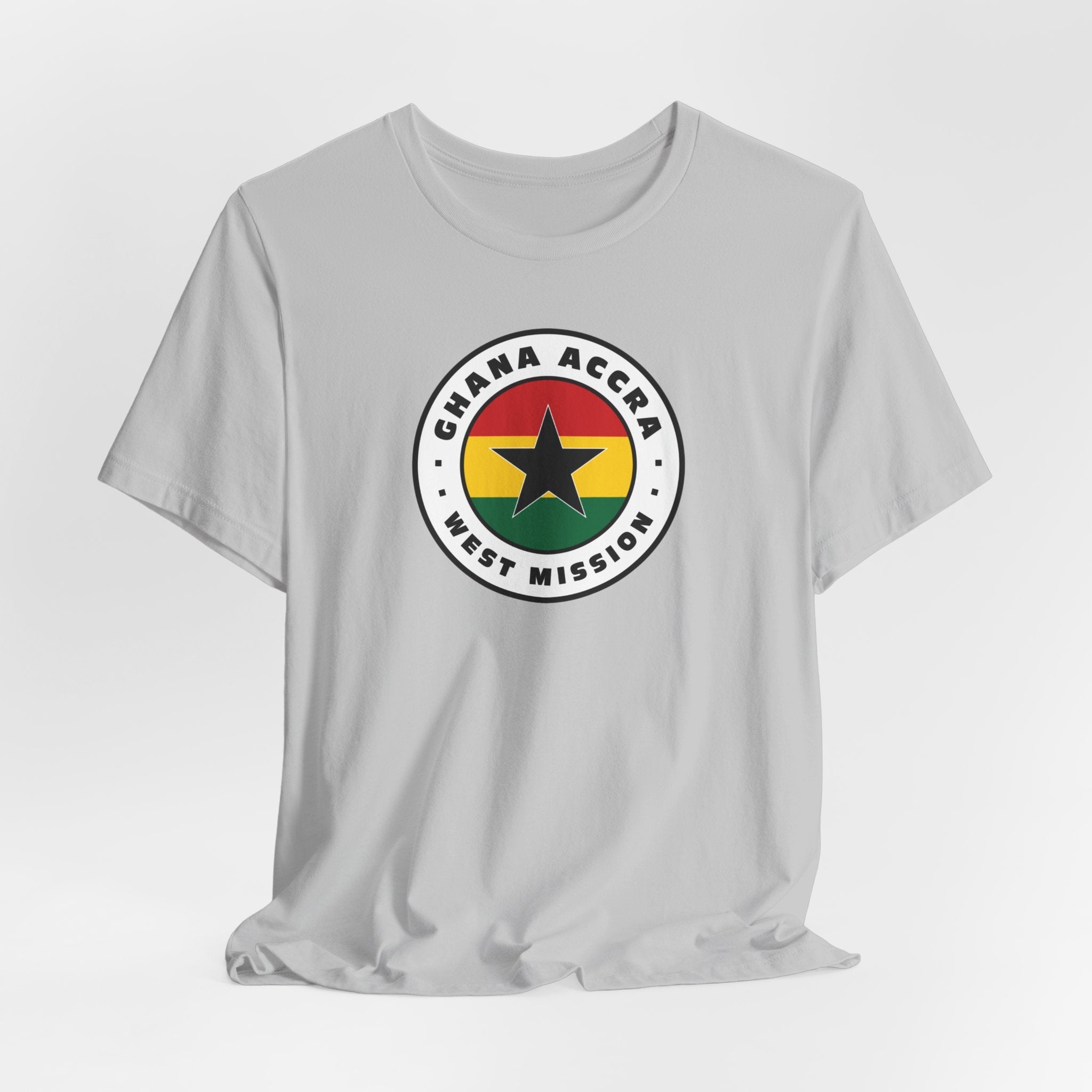 Ghana Accra West Mission Flag Logo (White Border) T-shirt - Latter-Day Saint LDS Missionary Gift - Book of Mormon