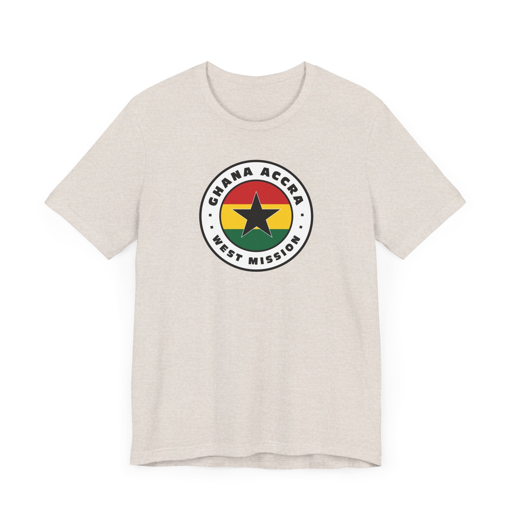 Ghana Accra West Mission Flag Logo (White Border) T-shirt - Latter-Day Saint LDS Missionary Gift - Book of Mormon