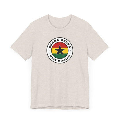 Ghana Accra West Mission Flag Logo (White Border) T-shirt - Latter-Day Saint LDS Missionary Gift - Book of Mormon