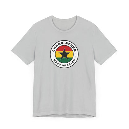 Ghana Accra West Mission Flag Logo (White Border) T-shirt - Latter-Day Saint LDS Missionary Gift - Book of Mormon