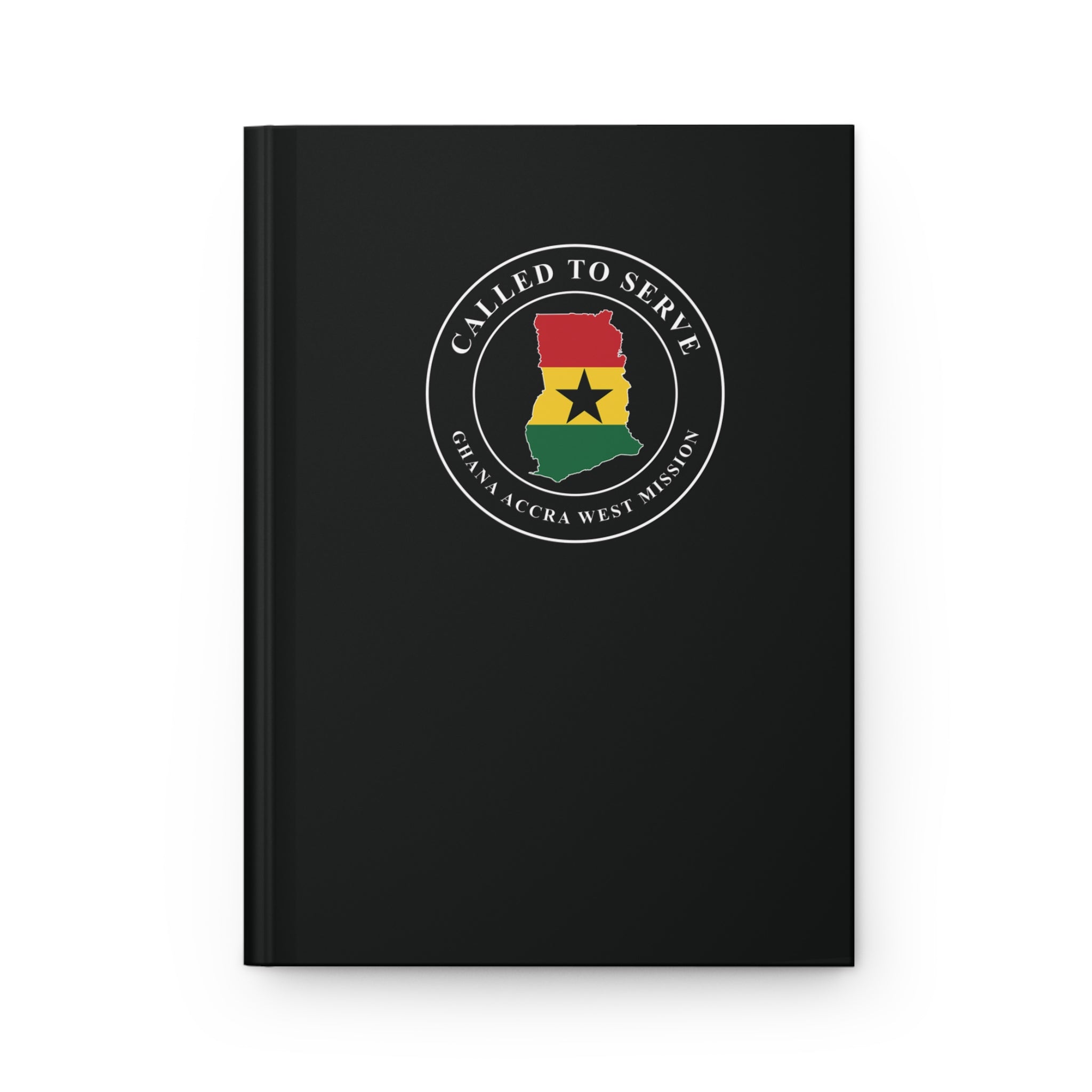 Ghana Accra West Mission Flag Map Called to Serve Black Hardcover Journal Matte - Latter-Day Saint LDS Missionary Gift - Book of Mormon