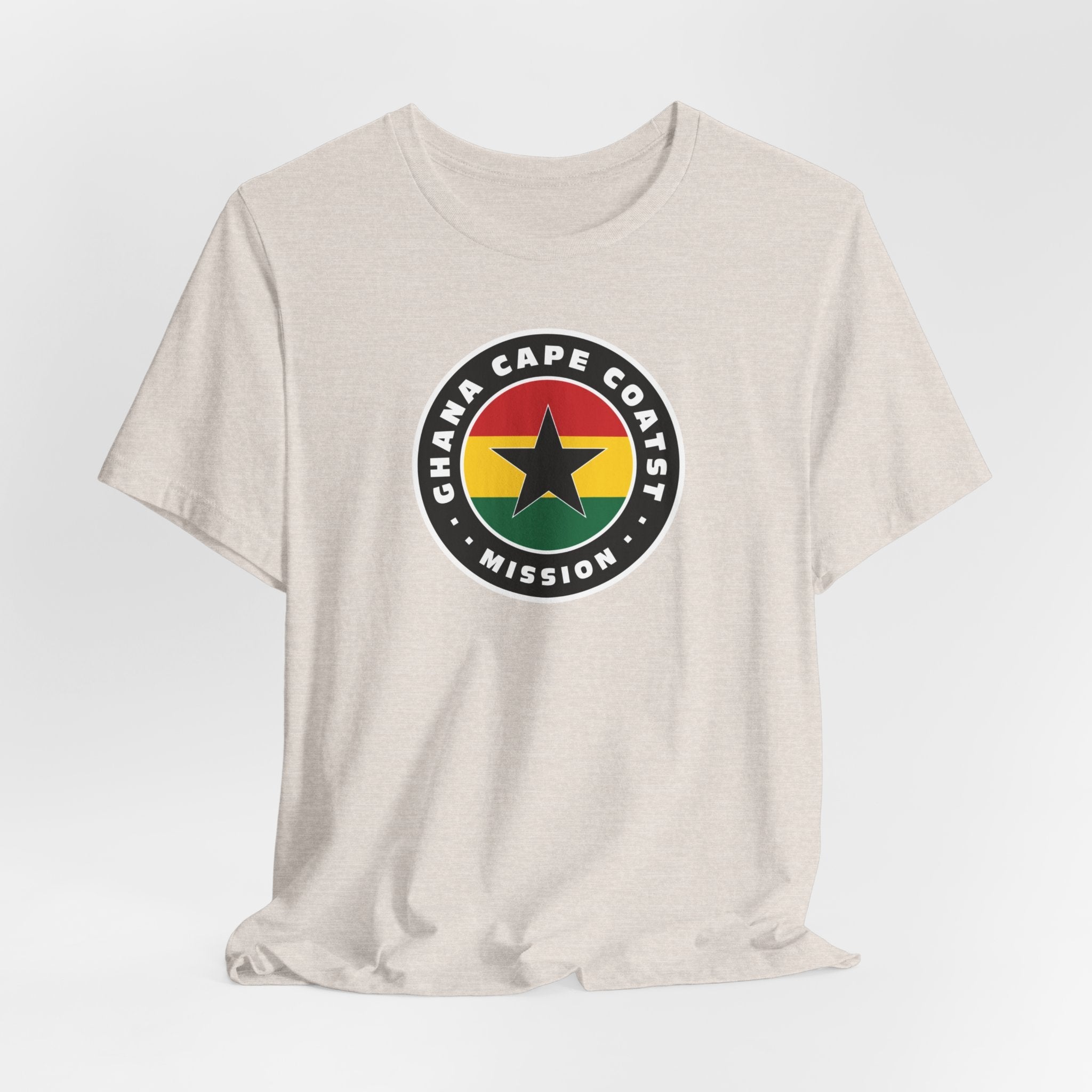 Ghana Cape Coast Mission Flag Logo (Black Border) T-shirt - Latter-Day Saint LDS Missionary Gift - Book of Mormon