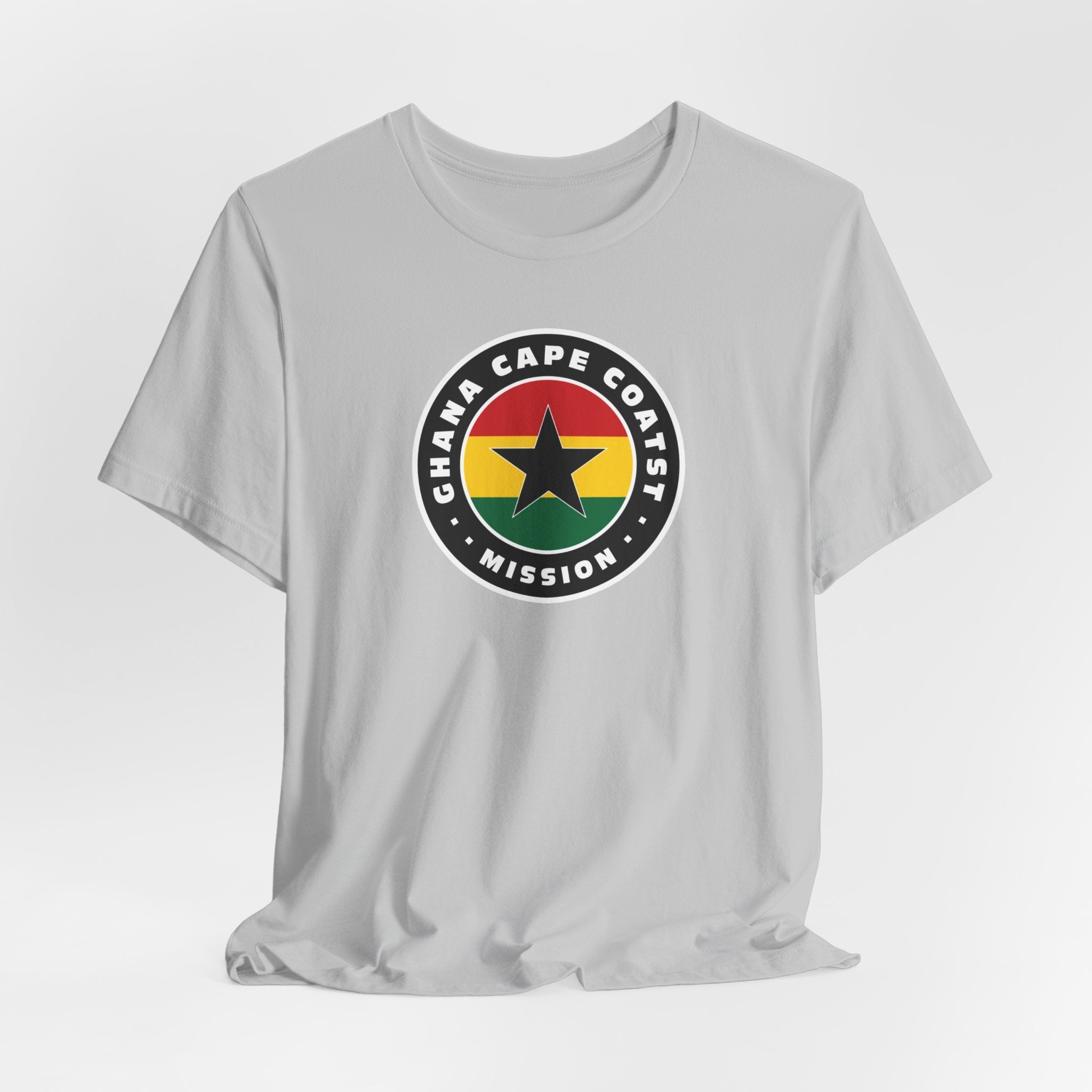 Ghana Cape Coast Mission Flag Logo (Black Border) T-shirt - Latter-Day Saint LDS Missionary Gift - Book of Mormon